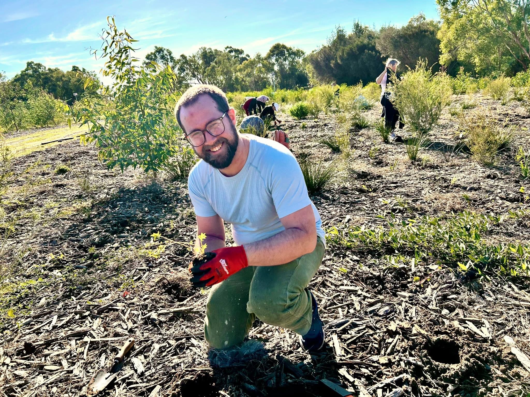 Local councillor supporting the Garvey Park planting day