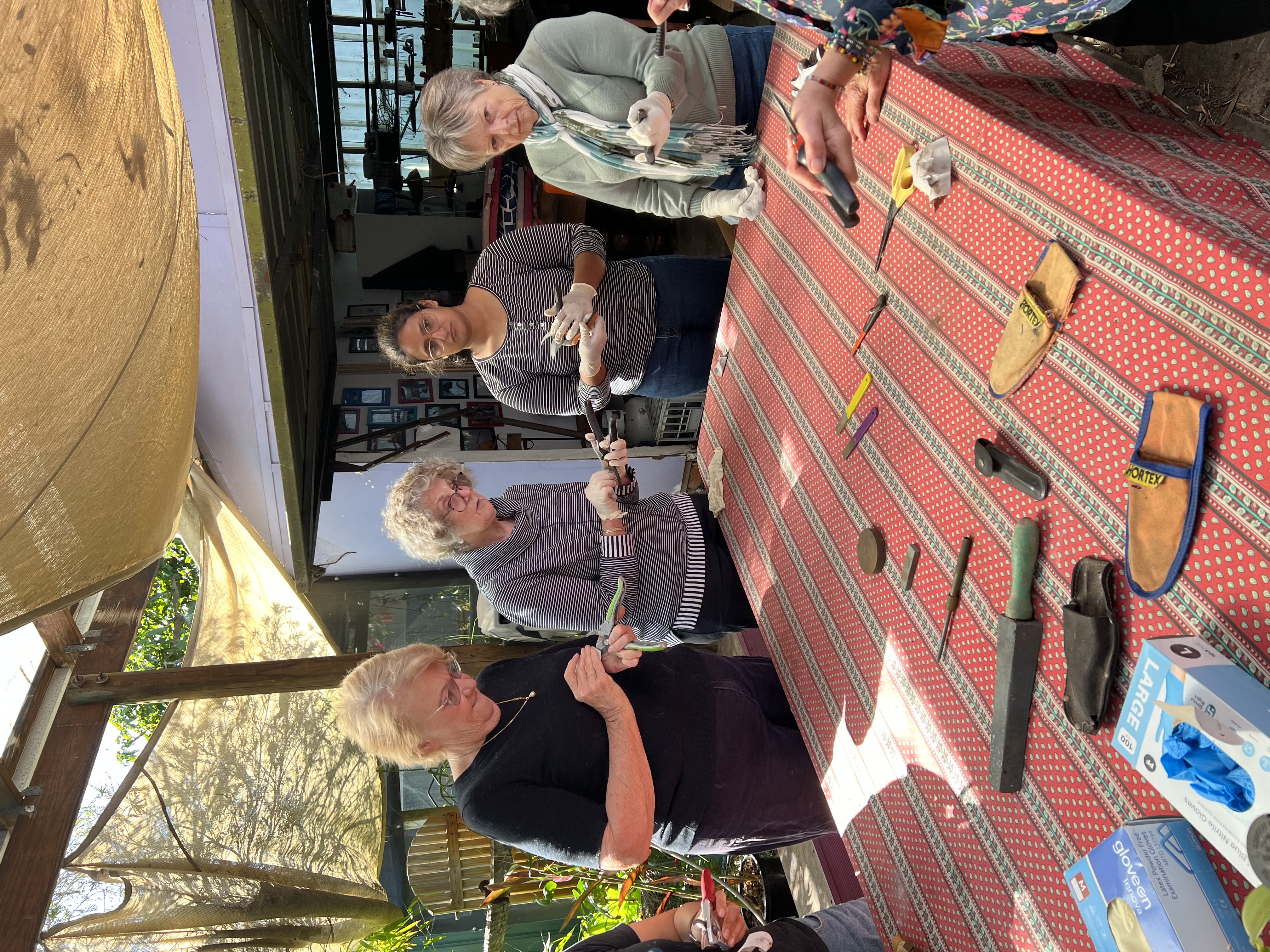 Workshop participants learning propagation techniques