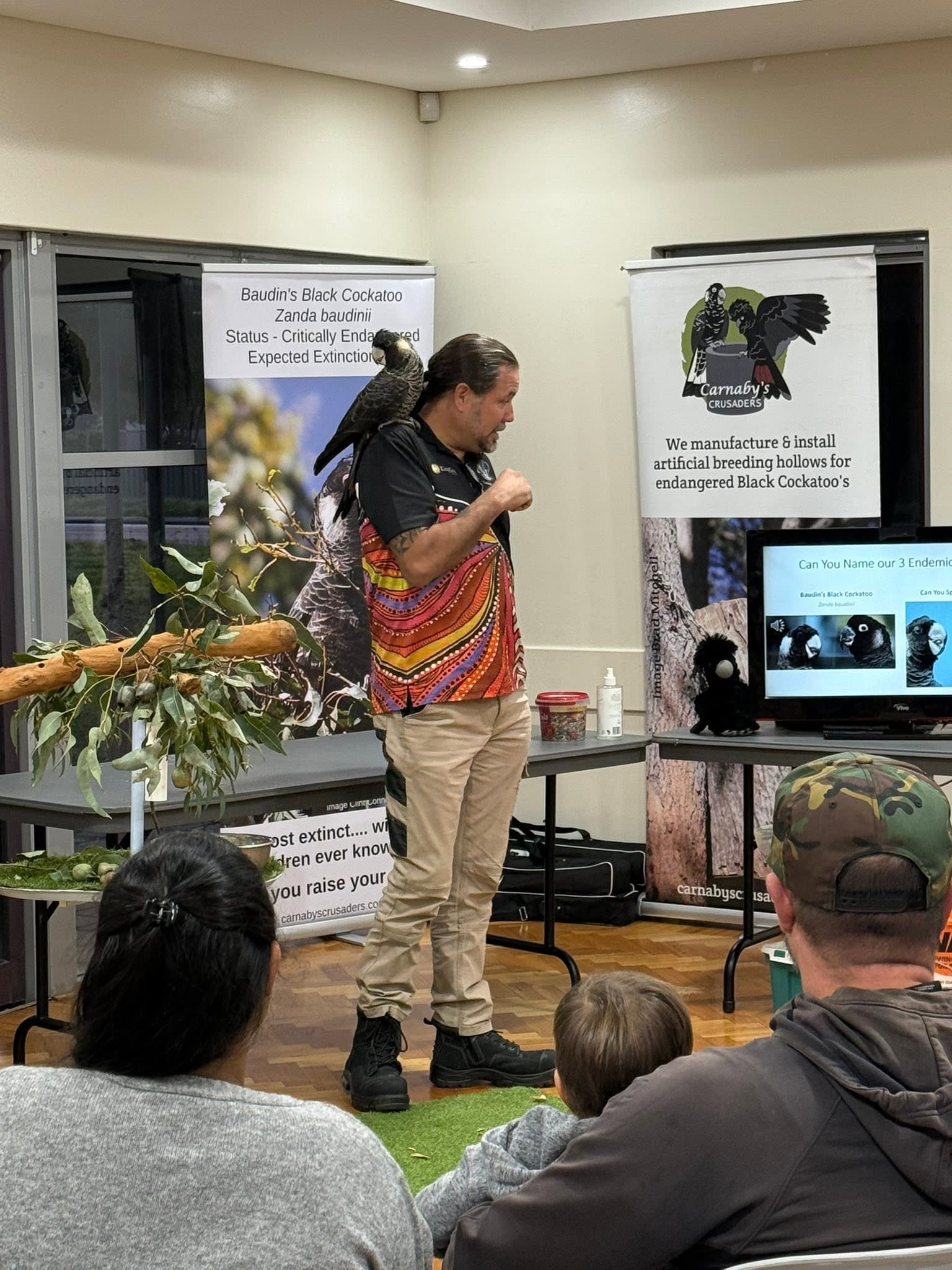 Participants engaged during a Go Nuts black cockatoo workshop