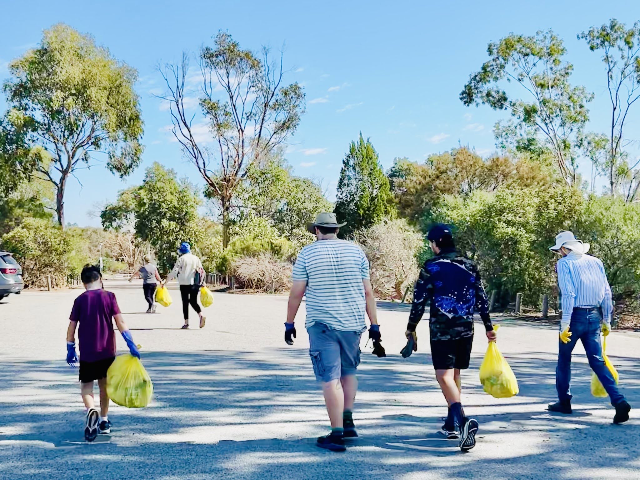 Bags of litter collected at Kuljak Island clean-up